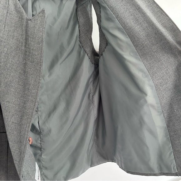 VINTAGE Grey Sleeveless Double Breasted Blazer Size 12 - Picture 10 of 14